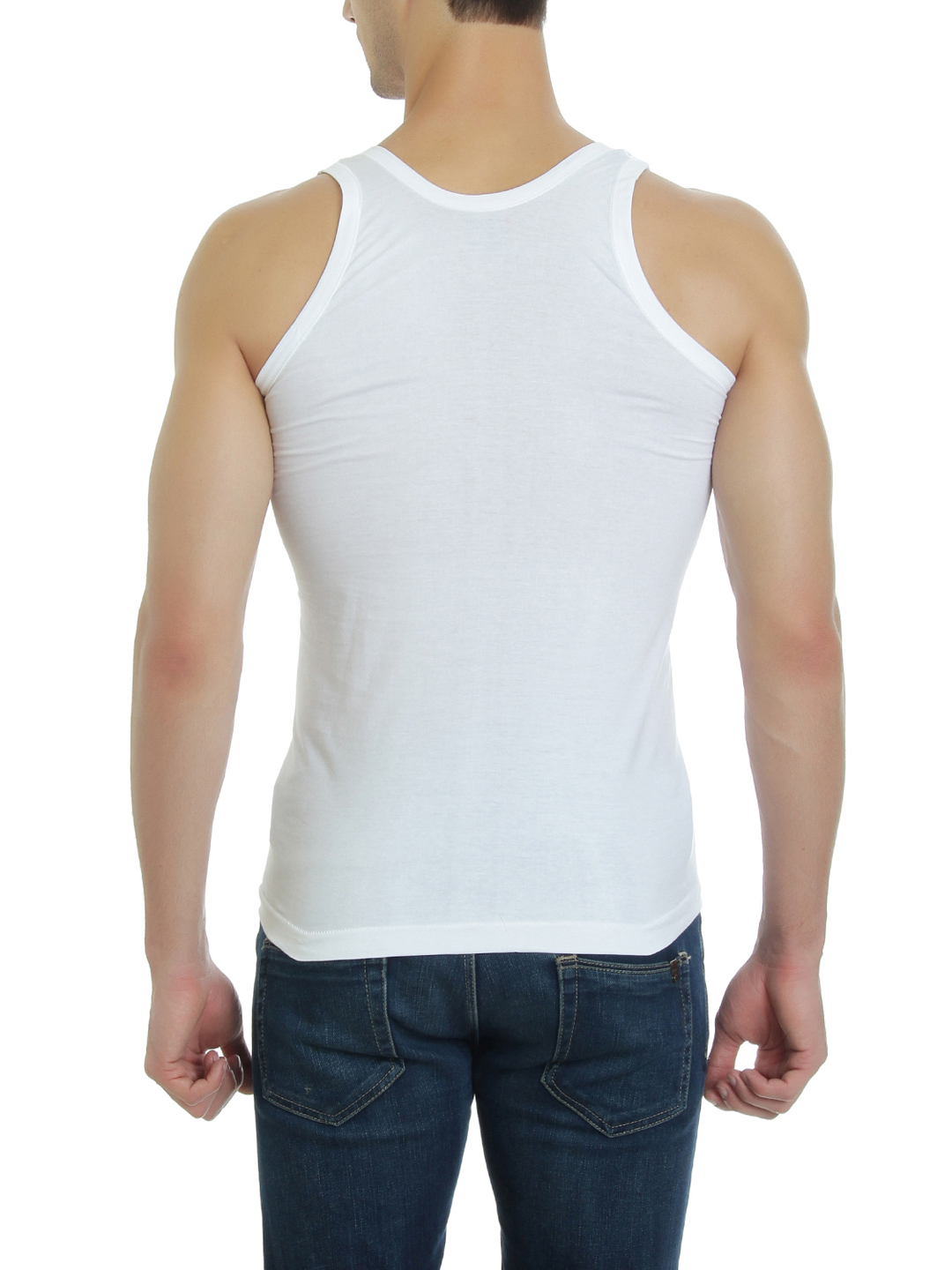 GBROS Premiumwears Men’s RN Sleeveless Vest Pack of 10 | 100% Cotton Banyan for Men | Breathable Gym & Daily Wear Innerwear | Sweat Absorbent Soft White Inner Vest for Men India - Image 4