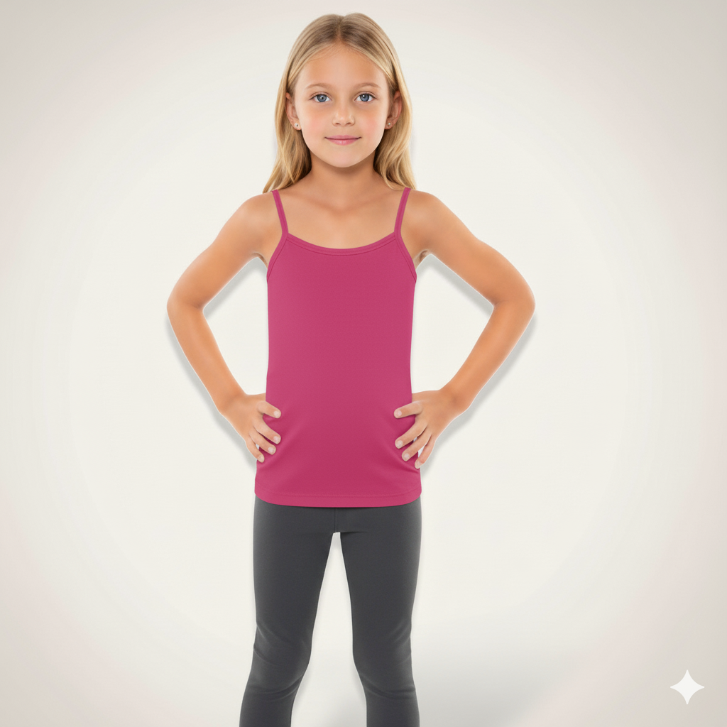 GBROS Girls Cotton Innerwear Camisole | Kids Sleeveless Inner Slip Vest | Soft Daily Wear Inner Tank Top for School Girls - Image 3