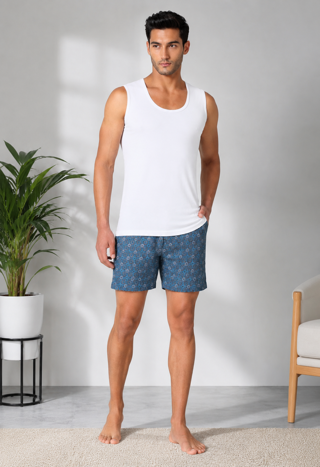 GBROS Men’s RNBS Gym Type White Vest Pack of 3 | 100% Combed Cotton Sleeveless Gym Vest | Soft Breathable Innerwear for Men - Image 2